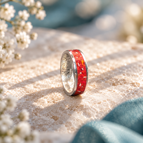 Limited Edition Solid Silver Meridian Channel Ring