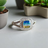 Square Cushion Ring handmade keepsake jewellery