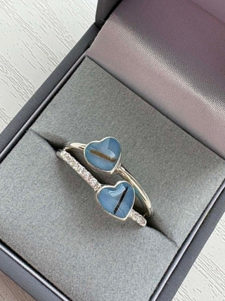Double Hearts Ring, suitable for 2 sets of inclusions