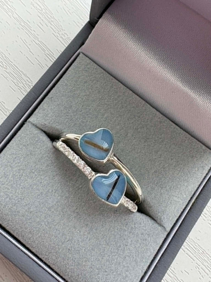 Double Hearts Ring, suitable for 2 sets of or inclusions handmade keepsake jewellery