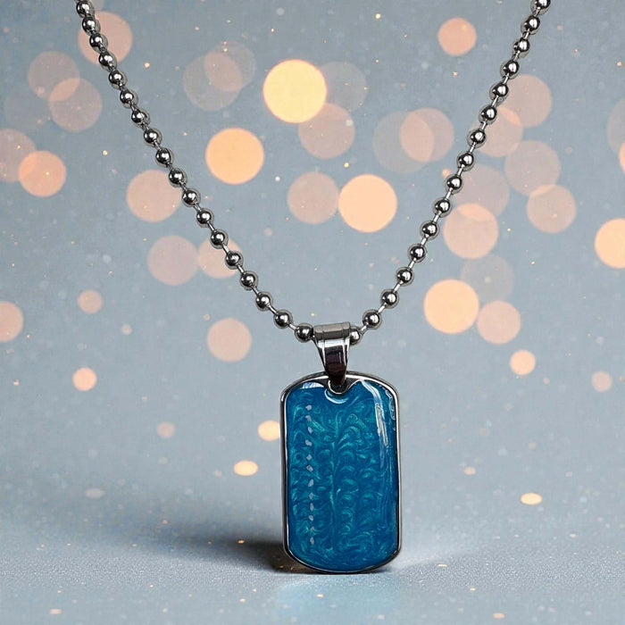 Mens Dog Tag Stainless Steel Pendant handmade keepsake jewellery