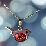 Whispering Robin Pendant handmade keepsake jewellery