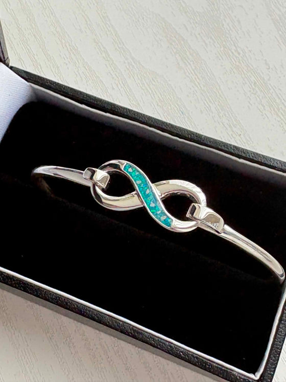 Silver Infinity Bangle