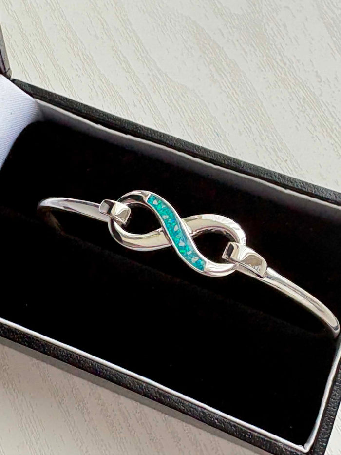 Silver Infinity Bangle handmade keepsake jewellery
