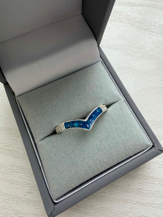 Sparkling Wishbone Ring