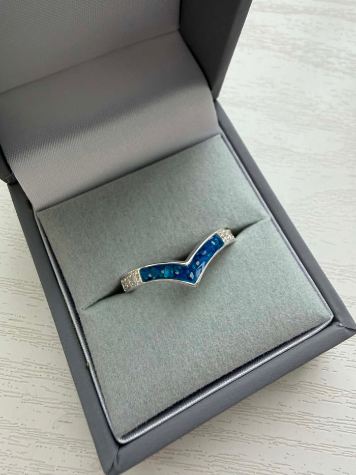 Sparkling Wishbone Ring handmade keepsake jewellery