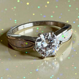 Forever Yours Stainless Steel Solitaire Ring, suitable for 2 sets of . handmade keepsake jewellery