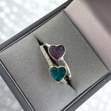 Double Hearts Ring, suitable for 2 sets of or inclusions handmade keepsake jewellery