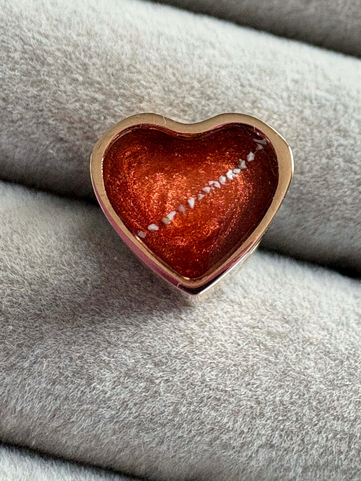 Sweet Keepsake Heart Charm 18ct Rose Gold PVD handmade keepsake jewellery