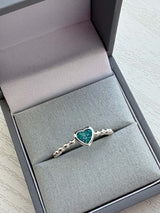 Bobble Heart Ring handmade keepsake jewellery
