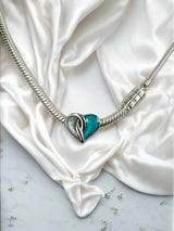 Crossover Heart Stainless Steel Charm, suitable for 2 sets of . handmade keepsake jewellery