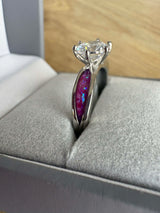 Forever Yours Stainless Steel Solitaire Ring, suitable for 2 sets of . handmade keepsake jewellery