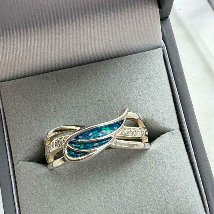Angel Wing Ring, suitable for up to 3 sets of . handmade keepsake jewellery