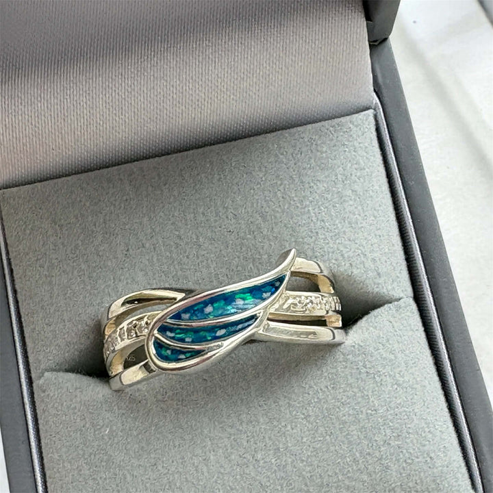 Angel Wing Ring, suitable for up to 3 sets of . handmade keepsake jewellery