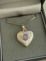 Everlasting Keepsake Patterned Heart Locket Pendant handmade keepsake jewellery