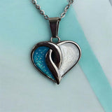 Crossover Heart Stainless Steel Pendant, suitable for 2 sets of . handmade keepsake jewellery