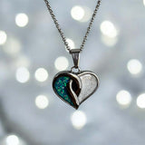Crossover Heart Stainless Steel Pendant, suitable for 2 sets of . handmade keepsake jewellery