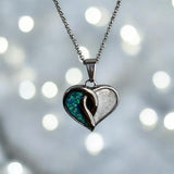 Crossover Heart Stainless Steel Pendant, suitable for 2 sets of . handmade keepsake jewellery