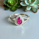 Mary-Jane Tearstone CZ Ring handmade keepsake jewellery