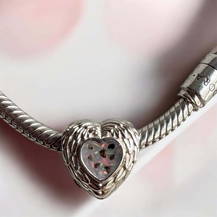 Feather Heart Charm handmade keepsake jewellery
