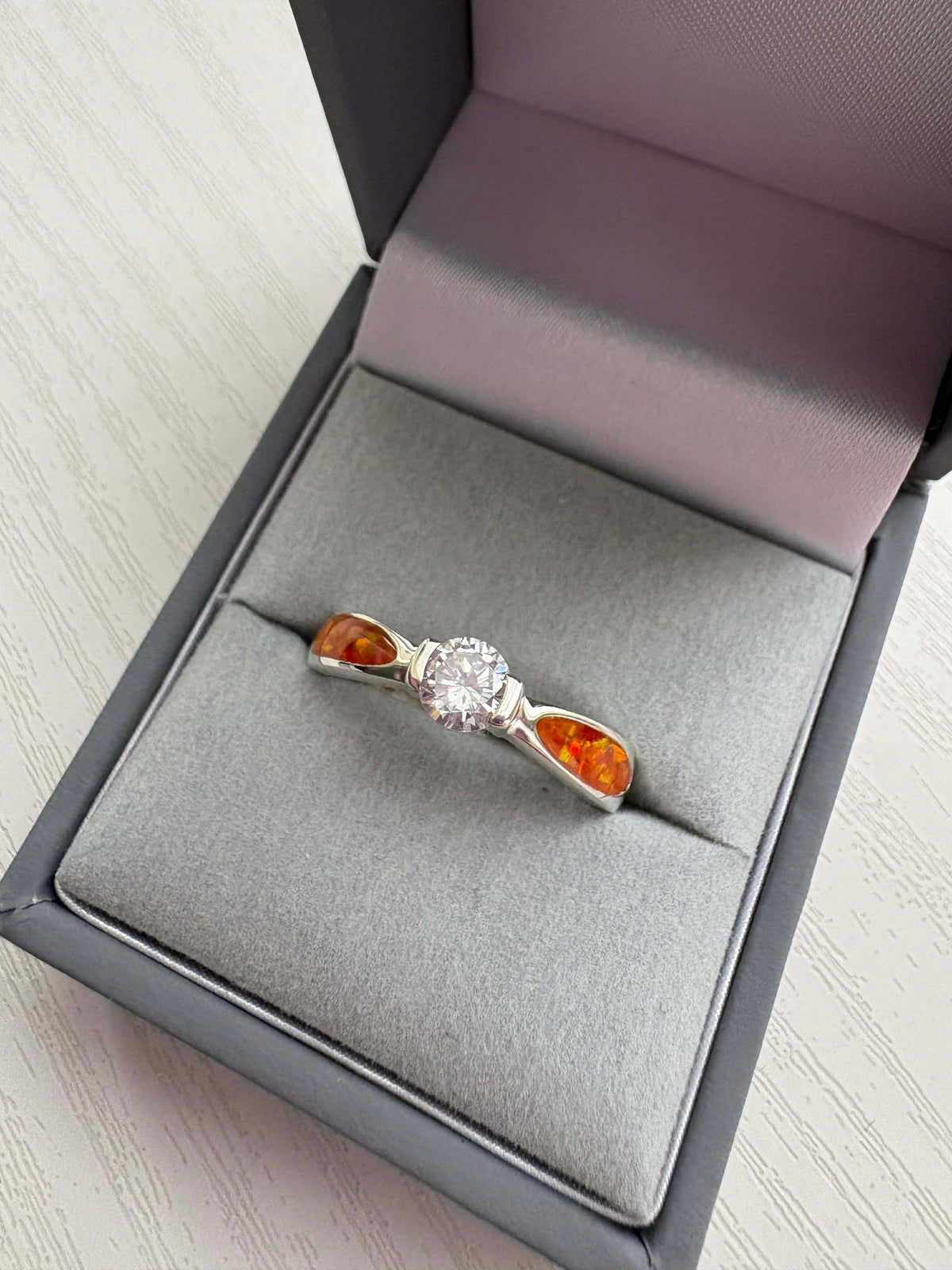 Timeless Solitaire Ring, suitable for 2 sets of inclusions
