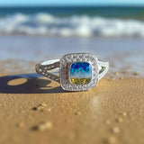 Square Cushion Ring handmade keepsake jewellery