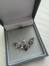 Wings of Twilight Bat Pendant handmade keepsake jewellery