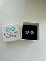 Sparkling Heart Earrings handmade keepsake jewellery