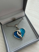 Crossover Heart Stainless Steel Pendant, suitable for 2 sets of . handmade keepsake jewellery