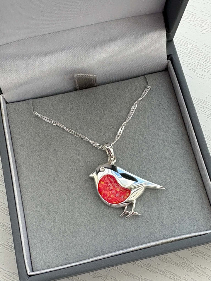 Rory the Robin Pendant handmade keepsake jewellery