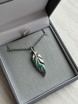 Whispering Feather Stainless Steel Pendant handmade keepsake jewellery