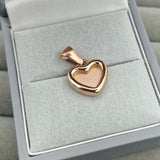 Sweet Keepsake Heart Pendant 18ct Rose Gold PVD handmade keepsake jewellery