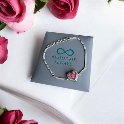 Sparkling Heart Bracelet handmade keepsake jewellery