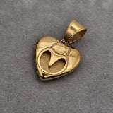 Heart Horse Hoof Pendant 18ct Gold PVD handmade keepsake jewellery
