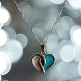 Crossover Heart Stainless Steel Pendant, suitable for 2 sets of . handmade keepsake jewellery