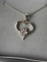 Paw in my Heart Pendant handmade keepsake jewellery