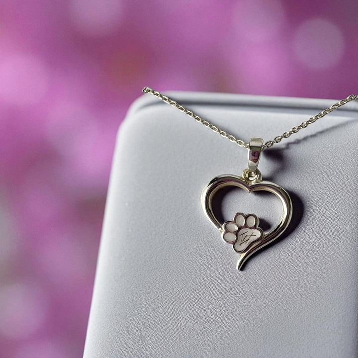 Paw in my Heart Pendant handmade keepsake jewellery