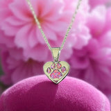 Pawprinted Heart Stainless Steel Pendant handmade keepsake jewellery