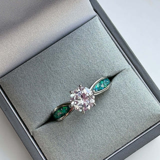 Forever Yours Stainless Steel Solitaire Ring, suitable for 2 sets of inclusions
