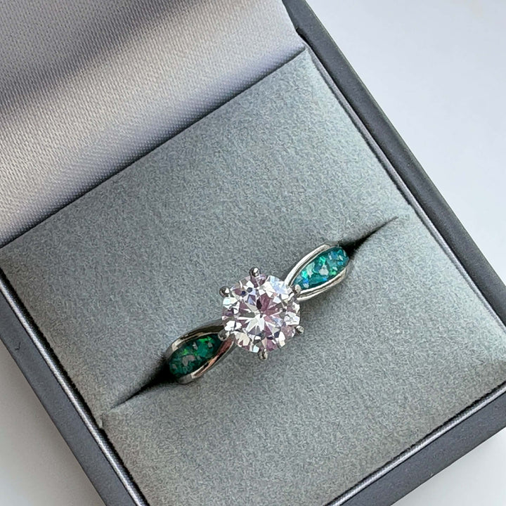 Forever Yours Stainless Steel Solitaire Ring, suitable for 2 sets of . handmade keepsake jewellery