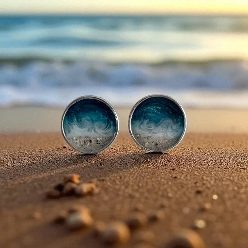 Ocean Horizon Earrings handmade keepsake jewellery