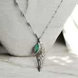Sparkling Angel Wing Pendant handmade keepsake jewellery