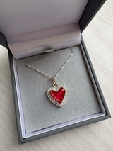 Sparkling Heart Pendant handmade keepsake jewellery
